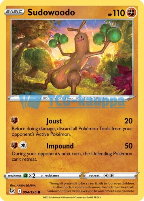 Lost Origin Sudowoodo