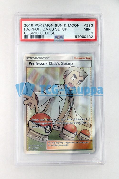 Professor Oak's Setup #233 - Full Art - Sun & Moon Cosmic Eclipse - PSA 9