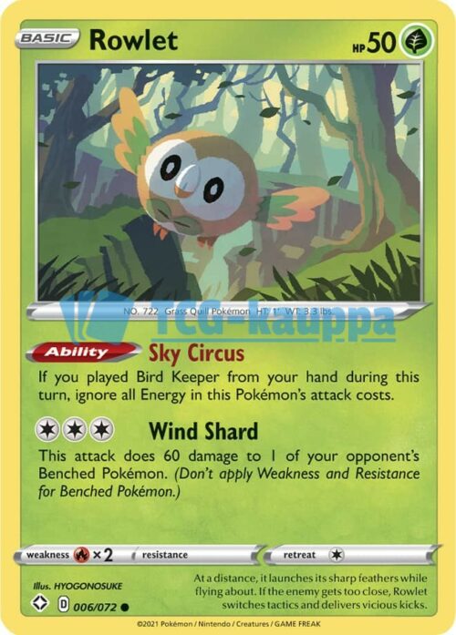 Shining Fates Rowlet