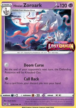 Hisuian Zoroark - Lost Origin Promo