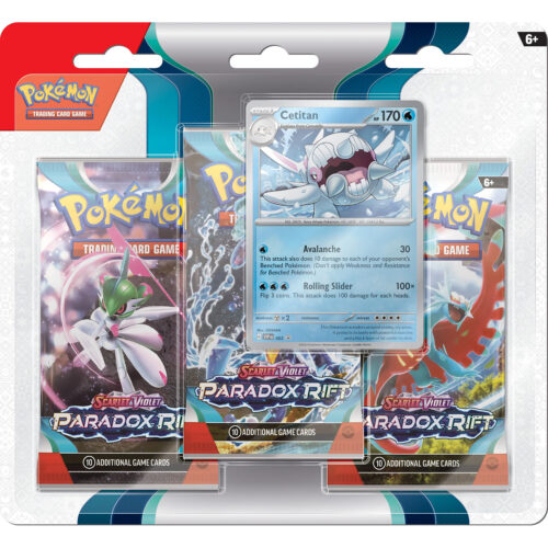 Pokémon SV4: Paradox Rift 3-Pack Blister Cetitan