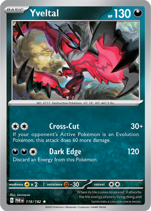 (118/182) Yveltal - Holo - Paradox Rift