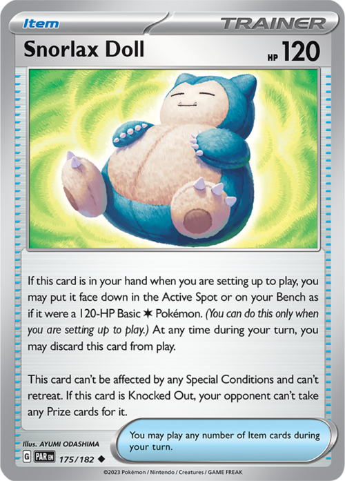 (175/182) Snorlax Doll - Reverse Holo - Paradox Rift