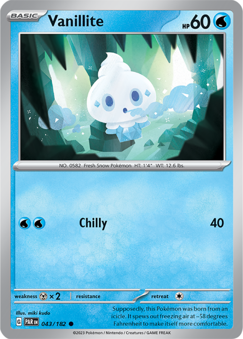 (043/182) Vanillite - Reverse Holo - Paradox Rift