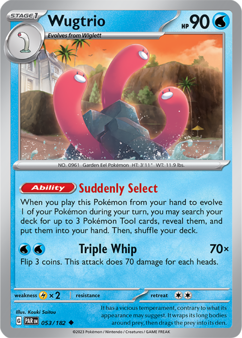 (053/182) Wugtrio - Reverse Holo - Paradox Rift