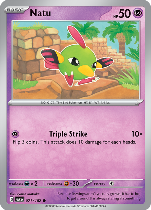 (071/182) Natu - Reverse Holo - Paradox Rift