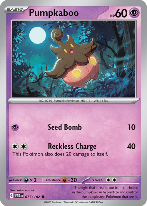 (077/182) Pumpkaboo - Reverse Holo - Paradox Rift