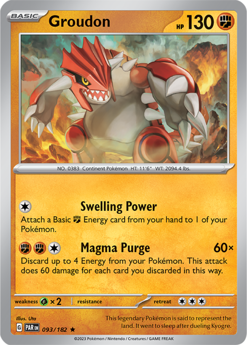 (093/182) Groudon - Holo - Paradox Rift