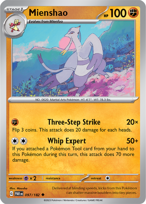 (097/182) Mienshao - Reverse Holo - Paradox Rift