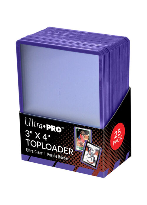 Ultra Pro Regular Toploader Purple Border - 25 kpl