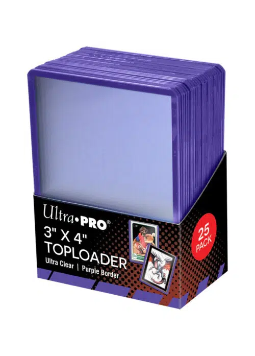 Ultra Pro Regular Toploader Purple Border - 25 kpl