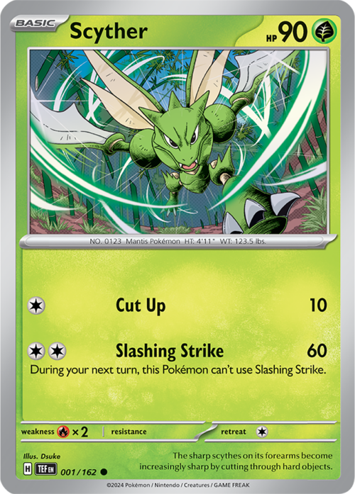 (001/162) Scyther - Reverse Holo - Temporal Forces