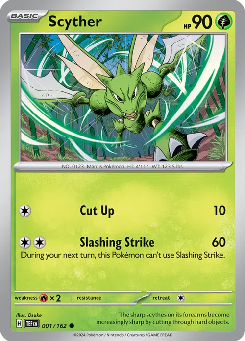 (001/162) Scyther - Reverse Holo - Temporal Forces