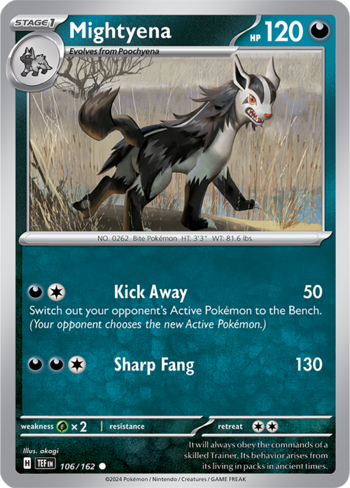 (106/162) Mightyena - Reverse Holo - Temporal Forces