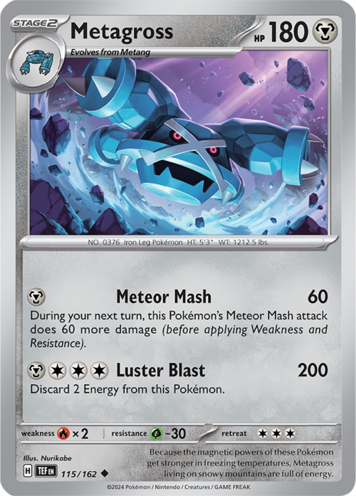 (115/162) Metagross - Reverse Holo - Temporal Forces