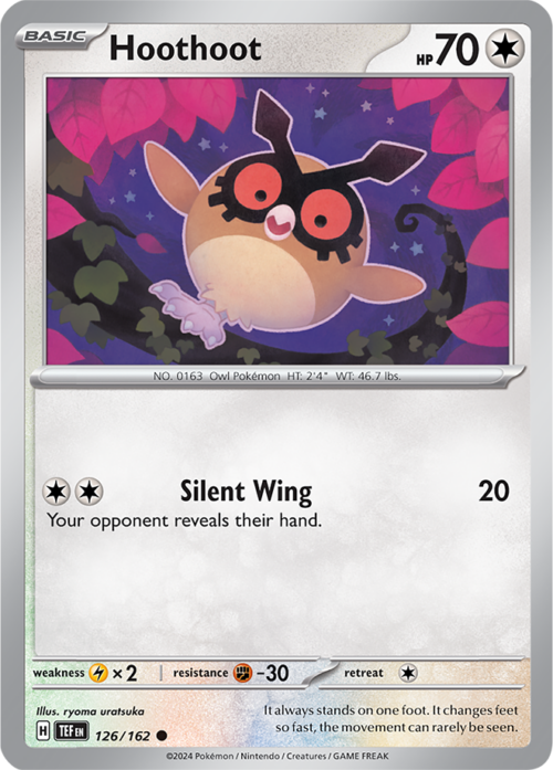 (126/162) Hoothoot - Reverse Holo - Temporal Forces