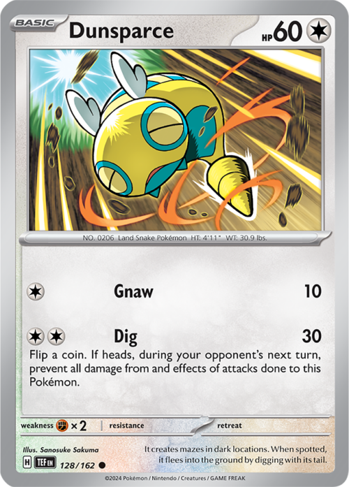 (128/162) Dunsparce - Reverse Holo - Temporal Forces