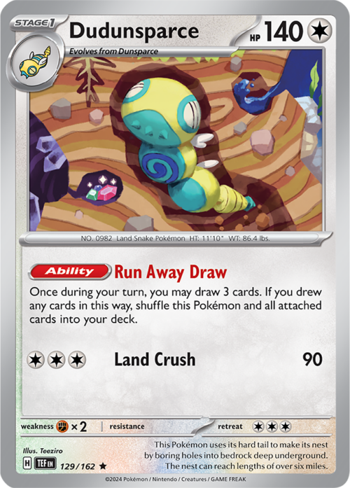 (129/162) Dudunsparce - Holo - Temporal Forces