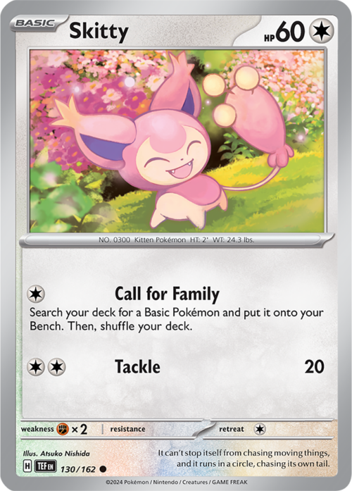 (130/162) Skitty - Reverse Holo - Temporal Forces