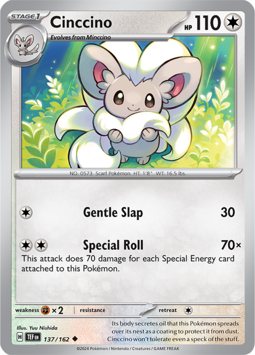 (137/162) Cinccino - Reverse Holo - Temporal Forces