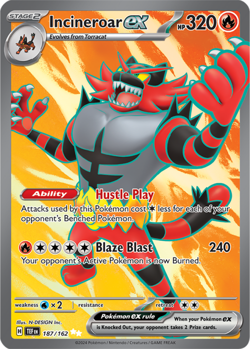 (187/162) Incineroar ex - Ultra Rare - Temporal Forces