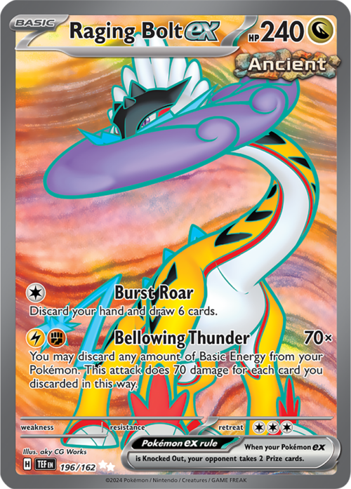 (196/162) Raging Bolt ex - Ultra Rare - Temporal Forces