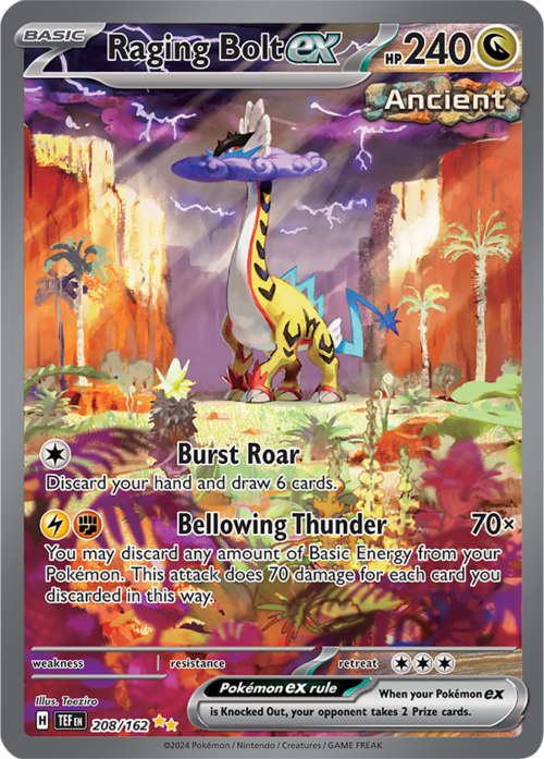 (208/162) Raging Bolt ex - Special Illustration Rare - Temporal Forces