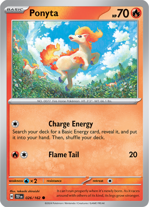 (026/162) Ponyta - Reverse Holo - Temporal Forces