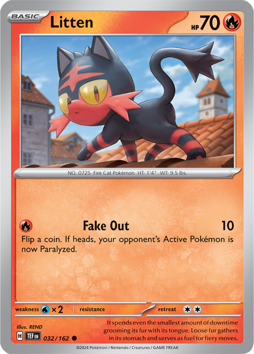 (032/162) Litten - Reverse Holo - Temporal Forces