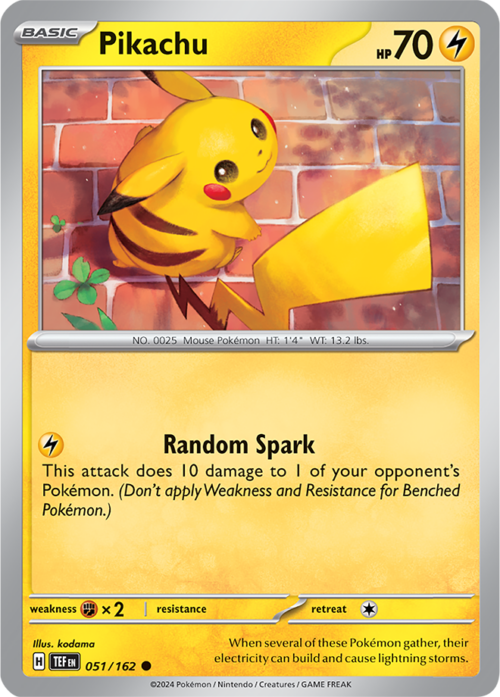 (051/162) Pikachu - Reverse Holo - Temporal Forces