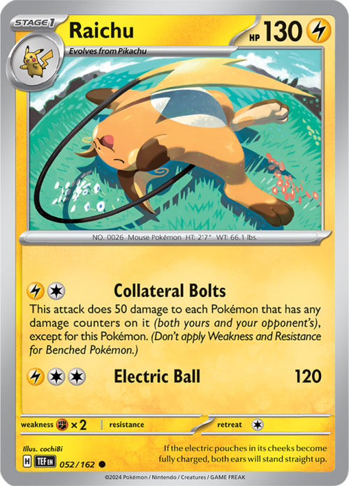 (052/162) Raichu - Reverse Holo - Temporal Forces