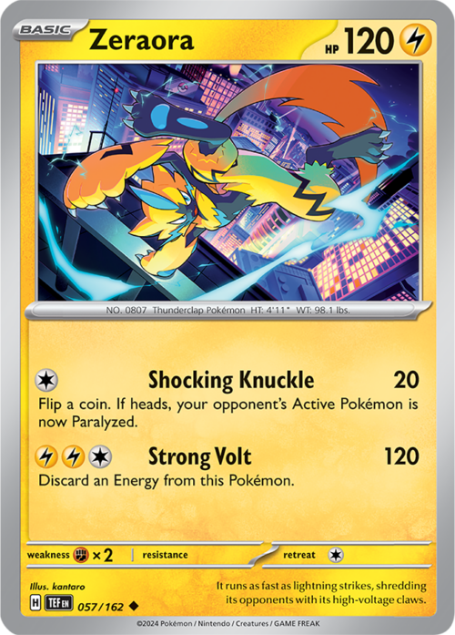 (057/162) Zeraora - Reverse Holo - Temporal Forces