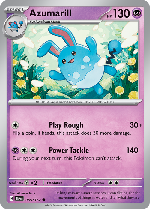 (065/162) Azumarill - Reverse Holo - Temporal Forces