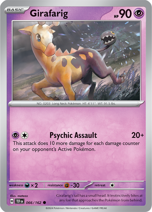 (066/162) Girafarig - Reverse Holo - Temporal Forces