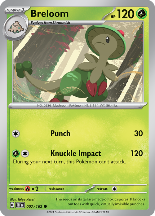 (007/162) Breloom - Reverse Holo - Temporal Forces