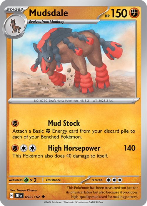 (092/162) Mudsdale - Reverse Holo - Temporal Forces