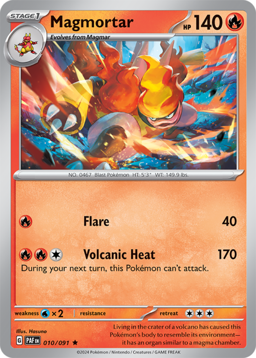 (010/091) Magmortar - Holo - Paldean Fates