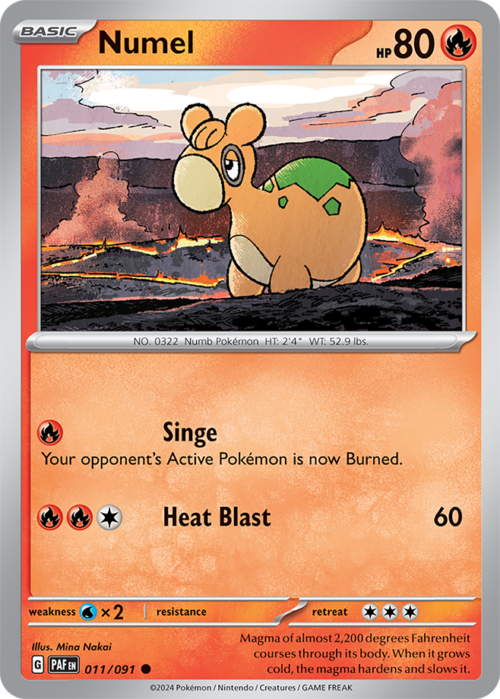 (011/091) Numel - Non-Holo Common - Paldean Fates