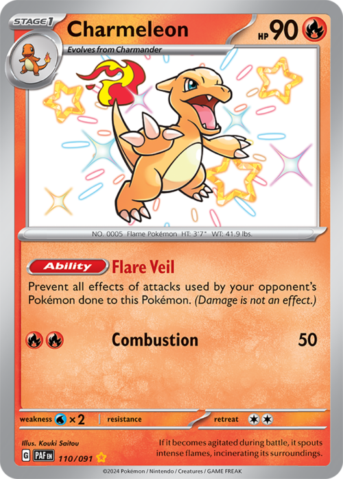 (110/091) Charmeleon - Shiny Rare - Paldean Fates