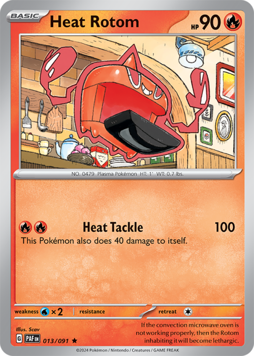 (013/091) Heat Rotom - Holo - Paldean Fates