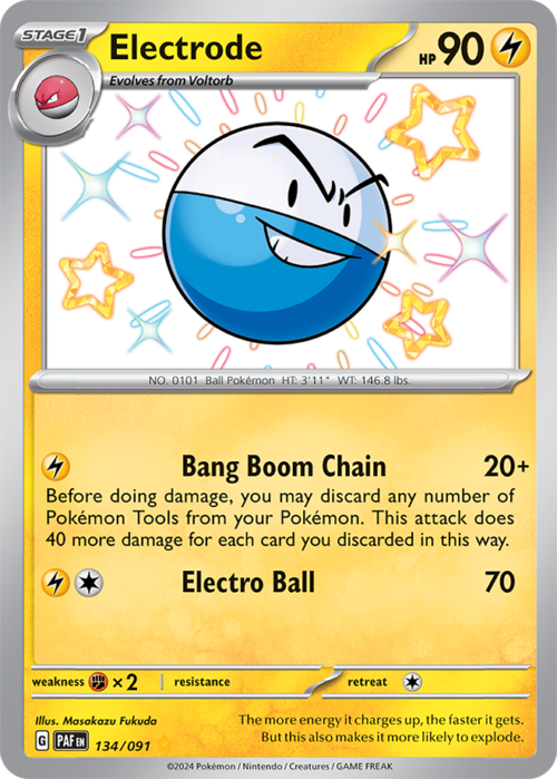 (134/091) Electrode - Shiny Rare - Paldean Fates