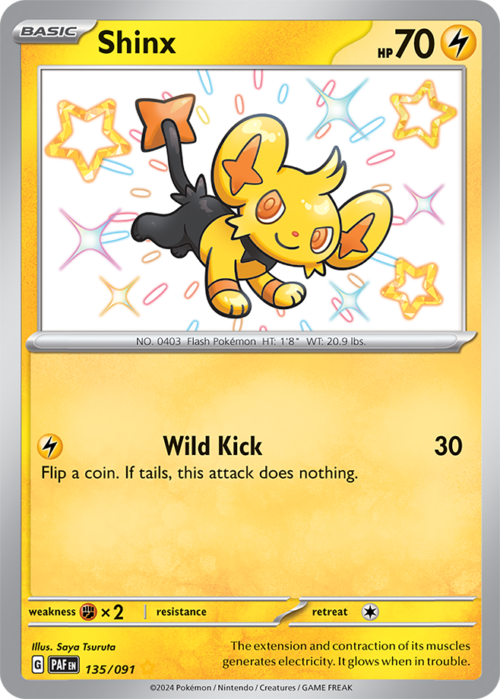 (135/091) Shinx - Shiny Rare - Paldean Fates