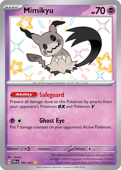 (160/091) Mimikyu - Shiny Rare - Paldean Fates