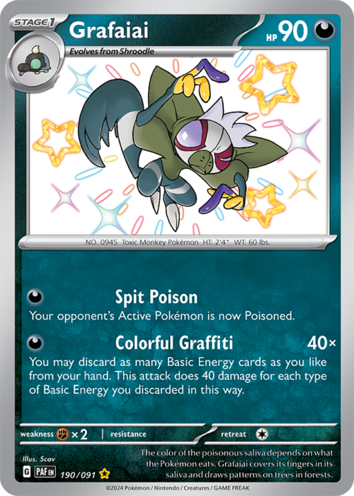 (190/091) Grafaiai - Shiny Rare - Paldean Fates