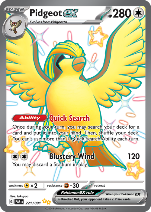 (221/091) Pidgeot ex - Paldean Fates