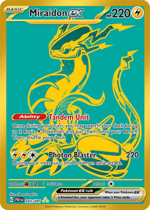 (243/091) Miraidon ex - Hyper Rare - Paldean Fates