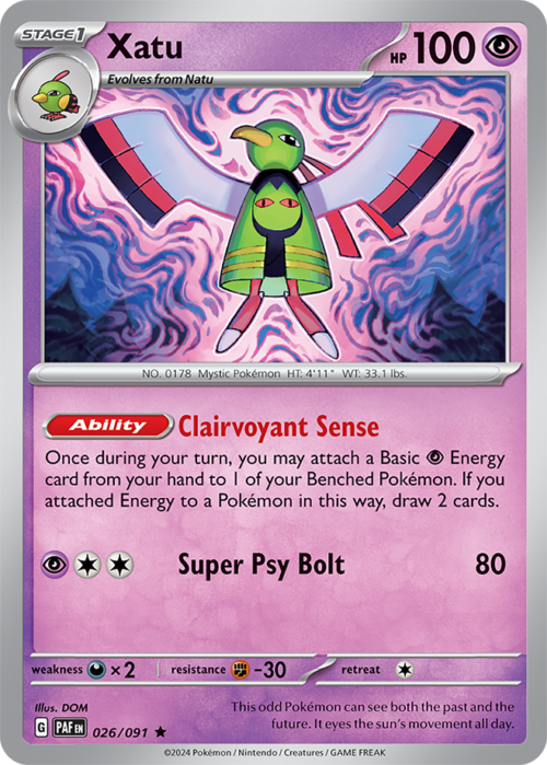 (026/091) Xatu - Holo - Paldean Fates