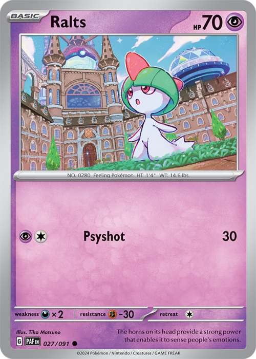 (027/091) Ralts - Non-Holo Common - Paldean Fates