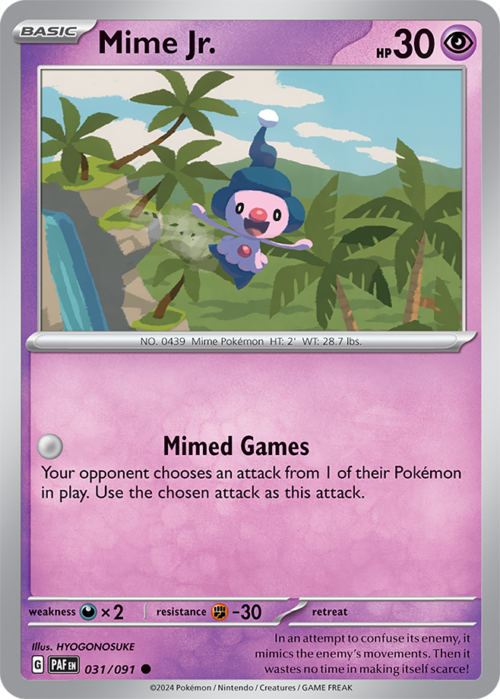 (031/091) Mime Jr. - Non-Holo Common - Paldean Fates