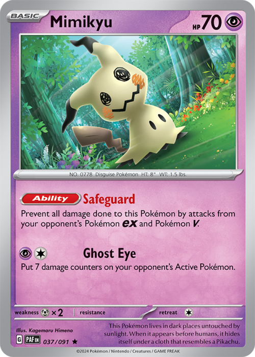 (037/091) Mimikyu - Holo - Paldean Fates